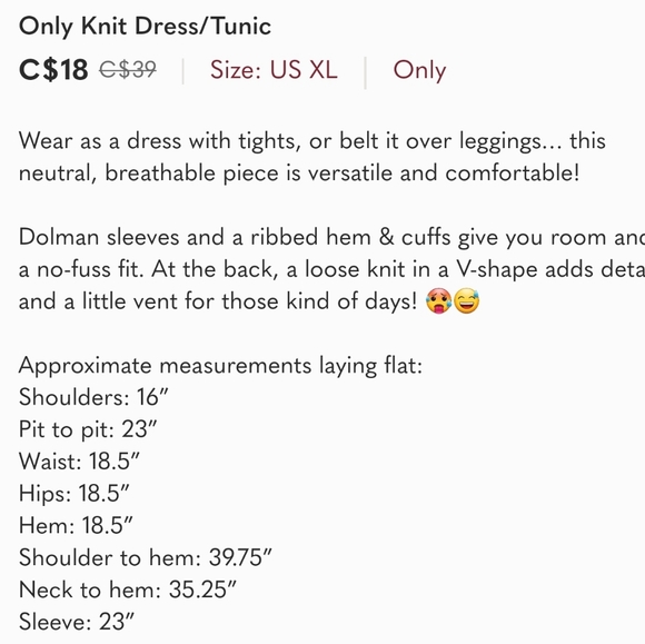 Only Knit Dress/Tunic - Picture 9 of 9